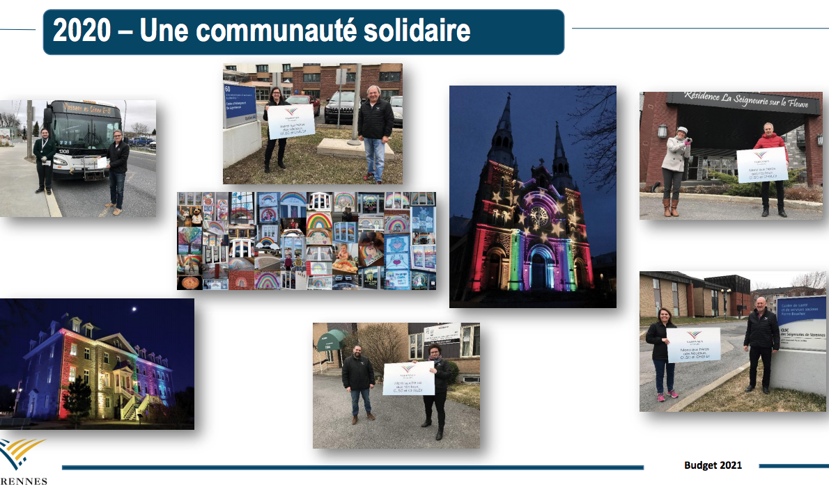 éduction du compte de taxes et en route vers le 350e anniversaire de Varennes