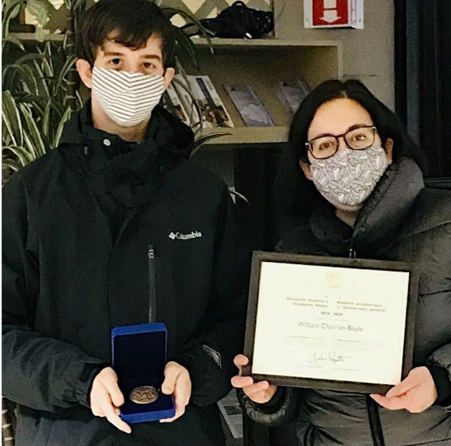 William Charron-Boyle écipiendaire de la médaille du gouverneur général