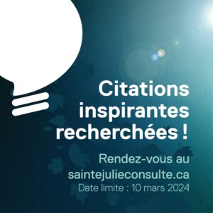 Sainte-Julie cherche des citations inspirantes pour « l&rsquo;éternité »