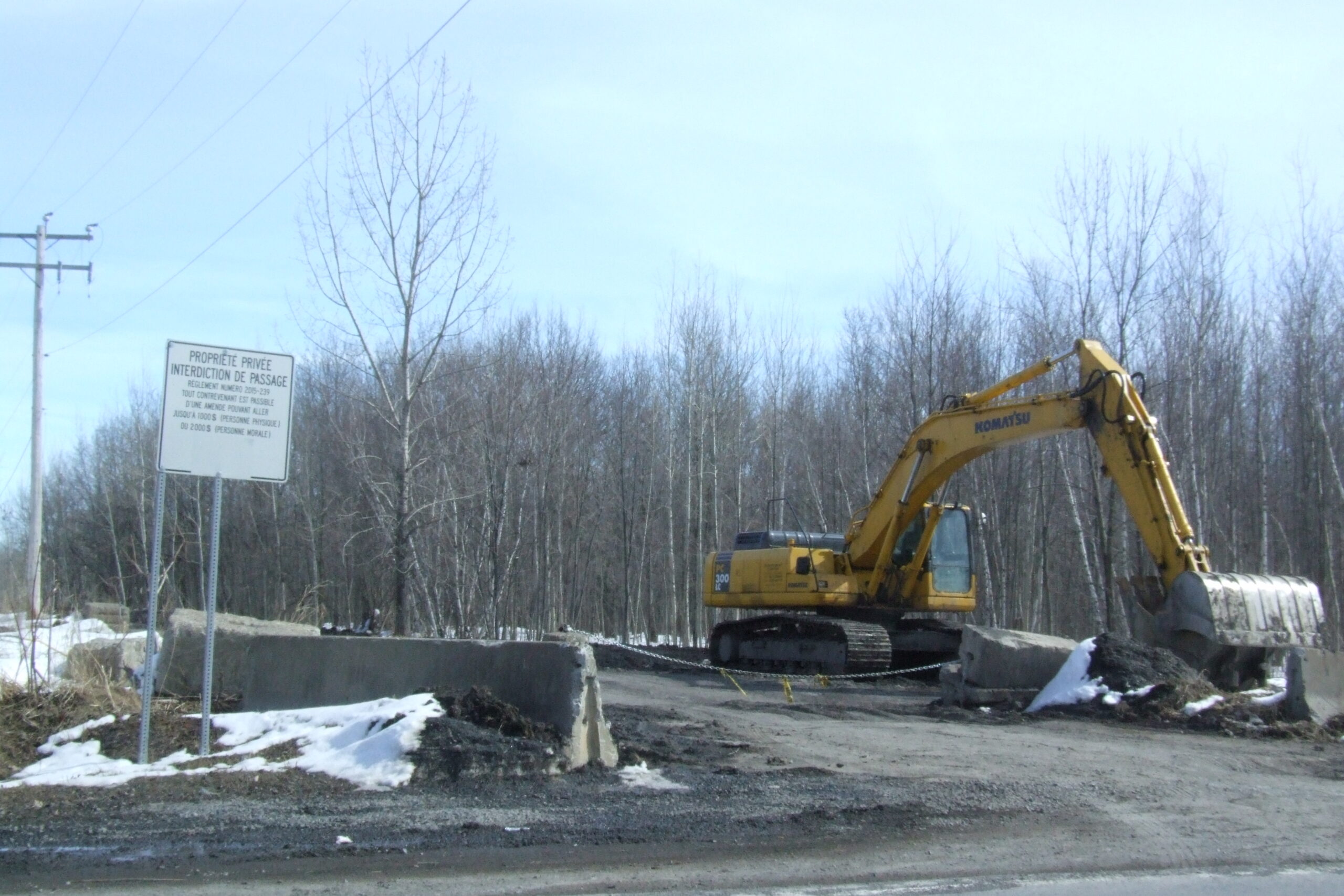Dossier de la éhabilitation de l&rsquo;ex-carrière Landreville  – Les camions passeraient pas un chemin alternatif si Québec en accepte l&rsquo;aménagement