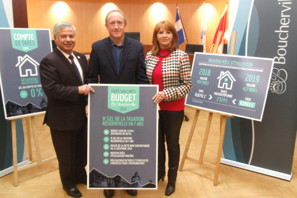 Gel des taxes ésidentielles maintenu en 2019 à Boucherville