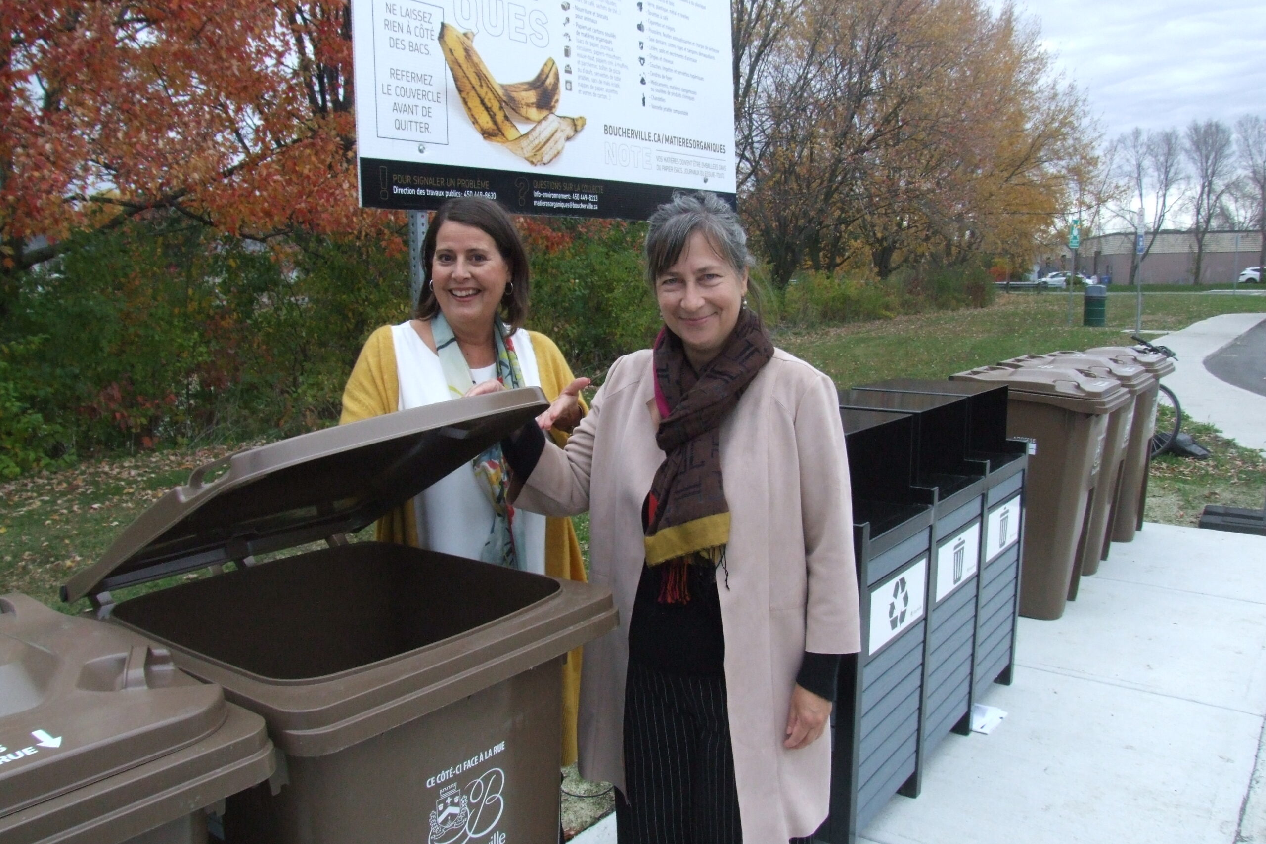 Installation d’un point de dépôt pour les matières organiques en face des ateliers municipaux à Boucherville