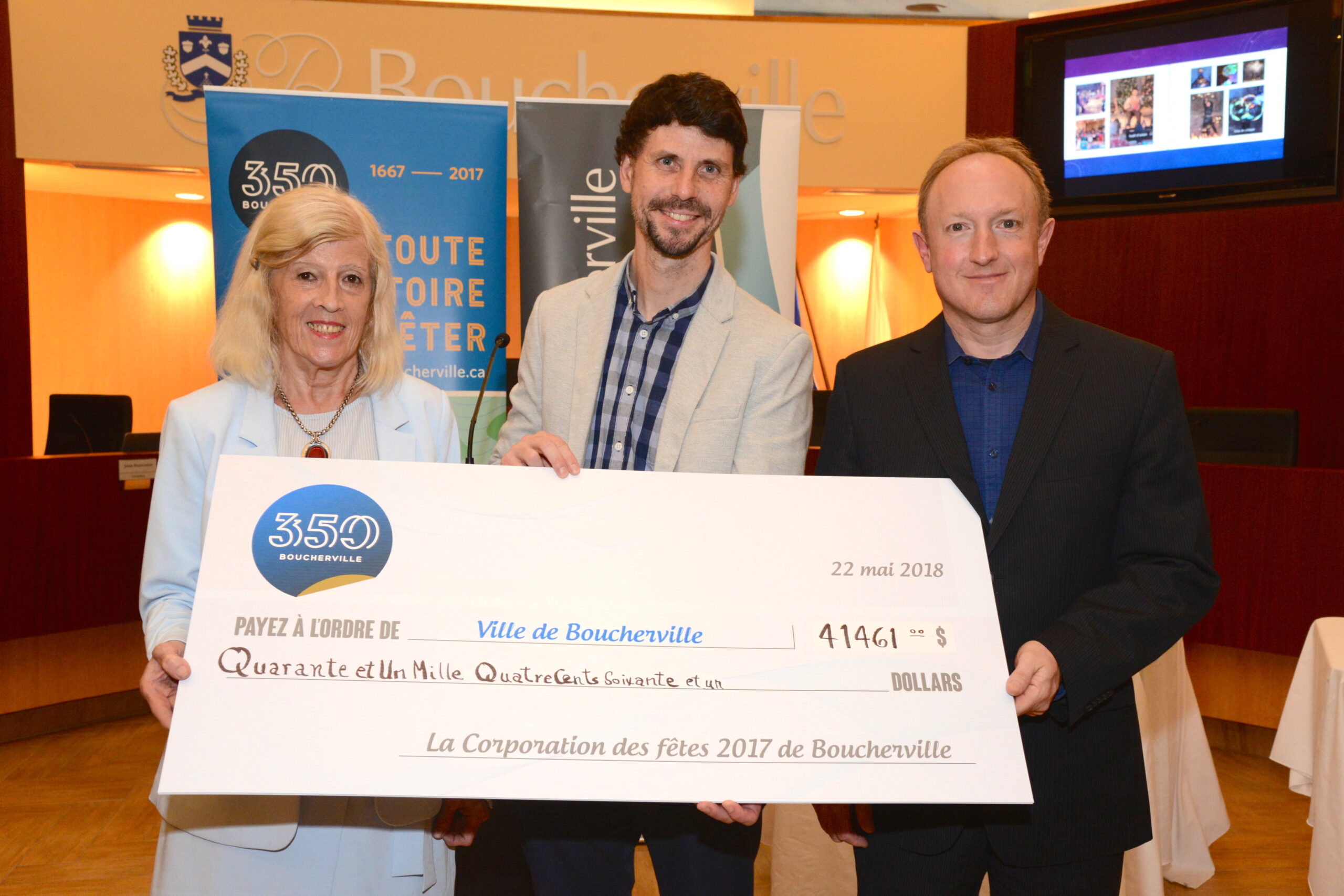 La Corporation des fêtes 2017 remet son bilan final à la Ville de Boucherville