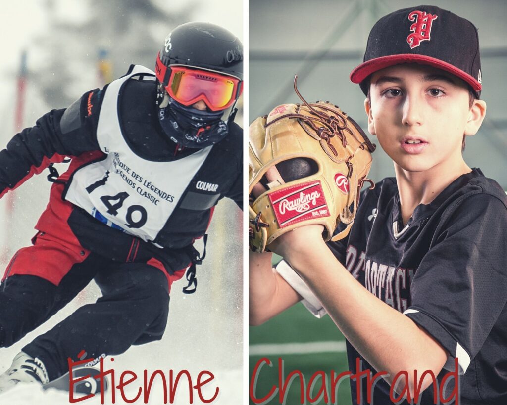 Le baseball l’été, et le ski alpin l’hiver: Étienne Chartrand, un athlète qui vise les sommets