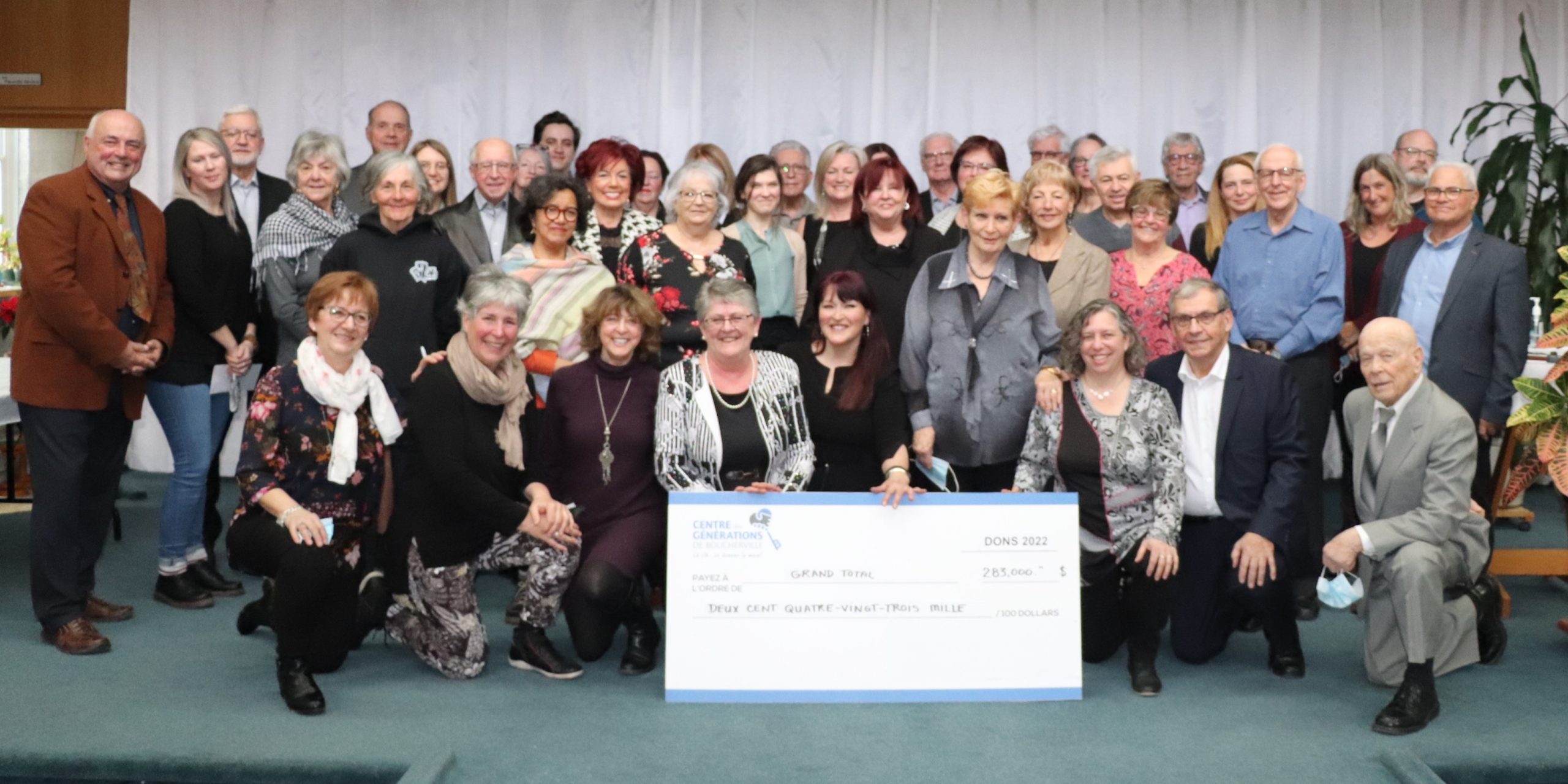 Centre des générations de Boucherville : Un grand élan de générosité pour soutenir dix-neuf organismes