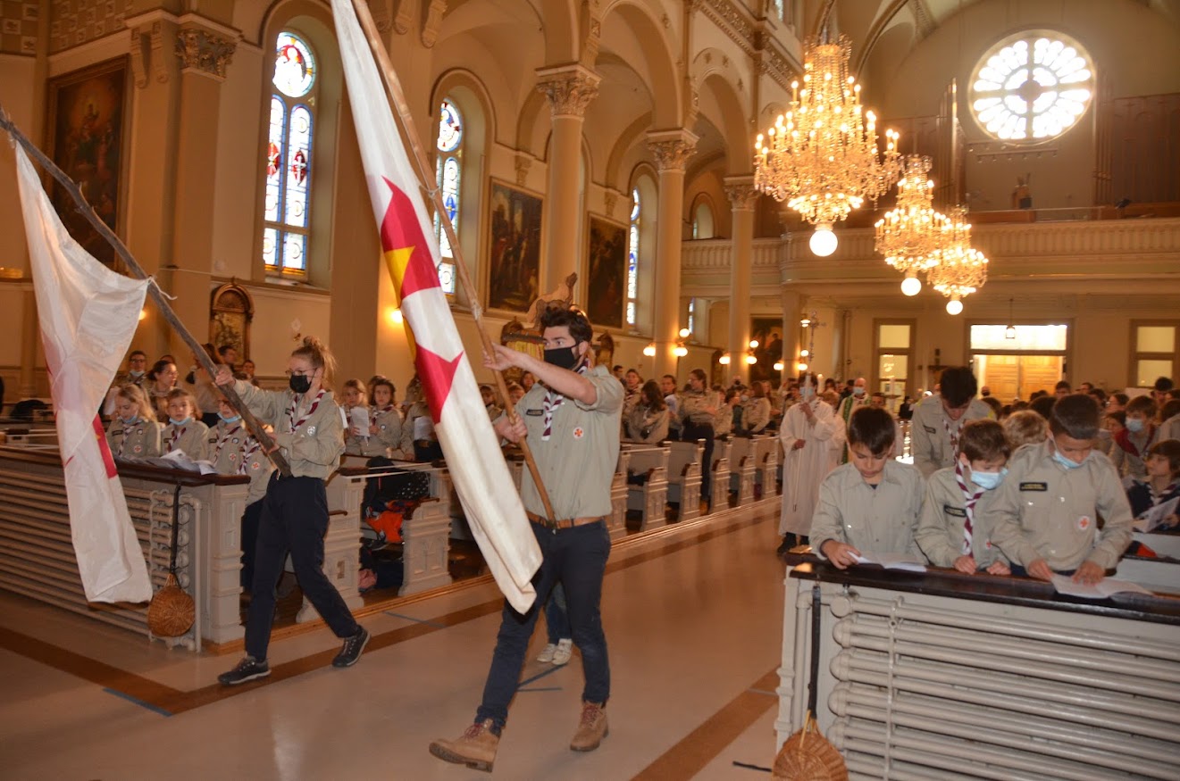 Pélerinage scout à Varennes en présence de l’archevêque de Montréal