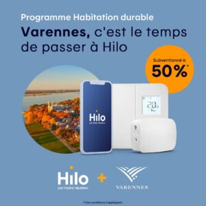 Les frais d’adhésion à Hilo d&rsquo;Hydro-Québec sont subventionnés à 50 % à Varennes