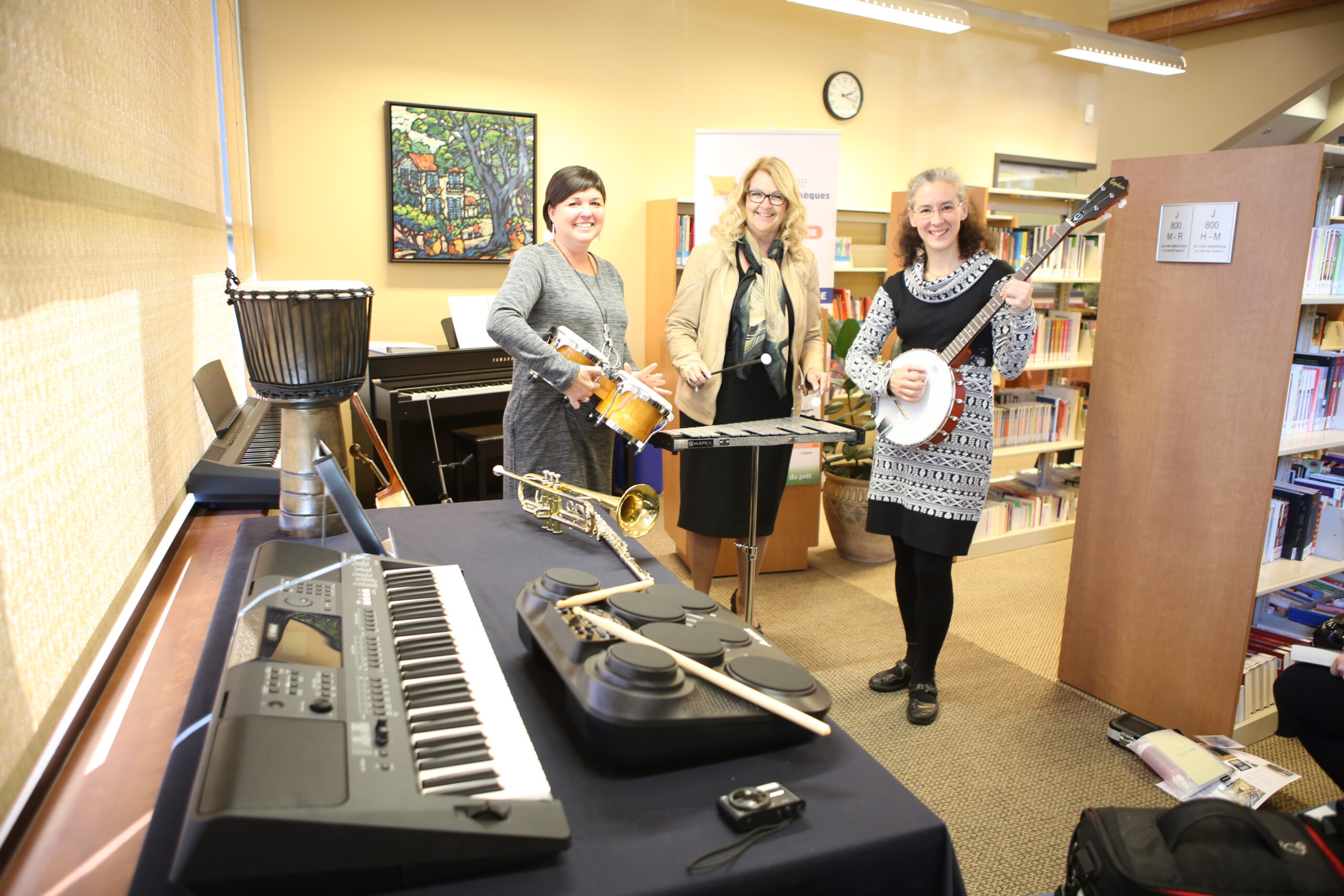 Des prêts gratuits d’instruments de musique à la bibliothèque de Sainte-Julie