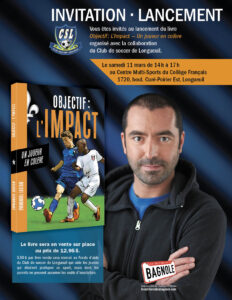 Lancement d&rsquo;un nouveau roman jeunesse gravitant autour de l&rsquo;univers du soccer