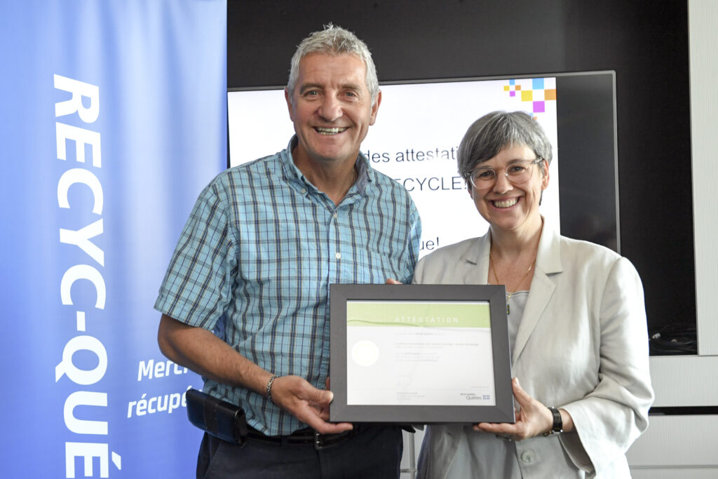 RECYC-QUÉBEC souligne les efforts de la Fondation internationale des cultures à partager – secteur Montéégie