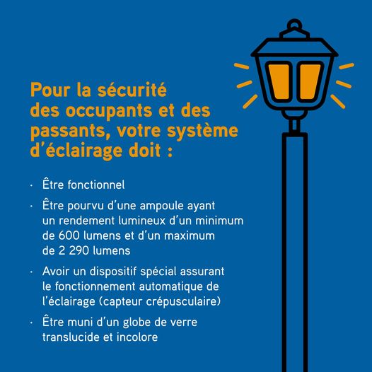 Modifications à la églementation entourant les systèmes d’éclairage à Sainte-Julie