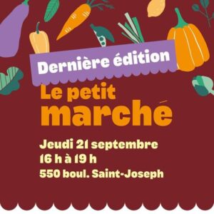 Sainte-Julie : dernière édition du marché public le 21 septembre