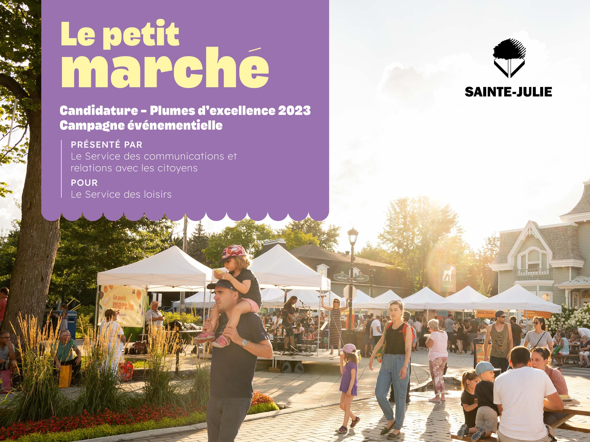 Le petit marché de Sainte-Julie finaliste pour une Plume d’excellence