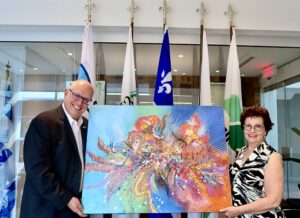 Une œuvre de l’artiste-peintre julievilloise Lucie Rochon pour orner une cartes de vœux