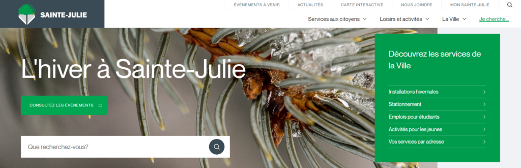Des modifications au site Web de Sainte-Julie pour améliorer l’expérience des citoyens
