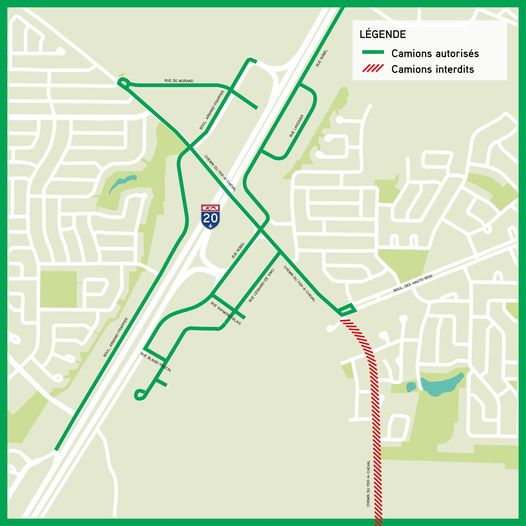 Interdiction du camionnage de transit sur le rang des Vingt-Cinq Est et le chemin du Fer-à-Cheval