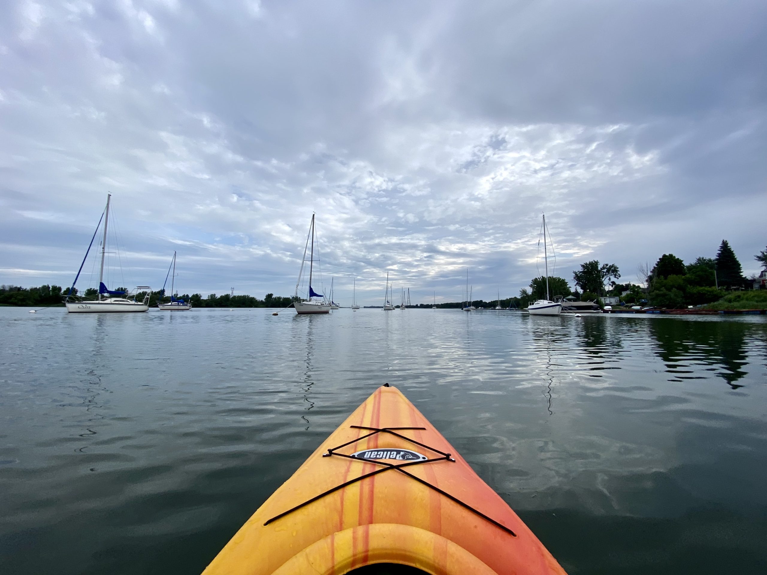 Une route bleue à Boucherville