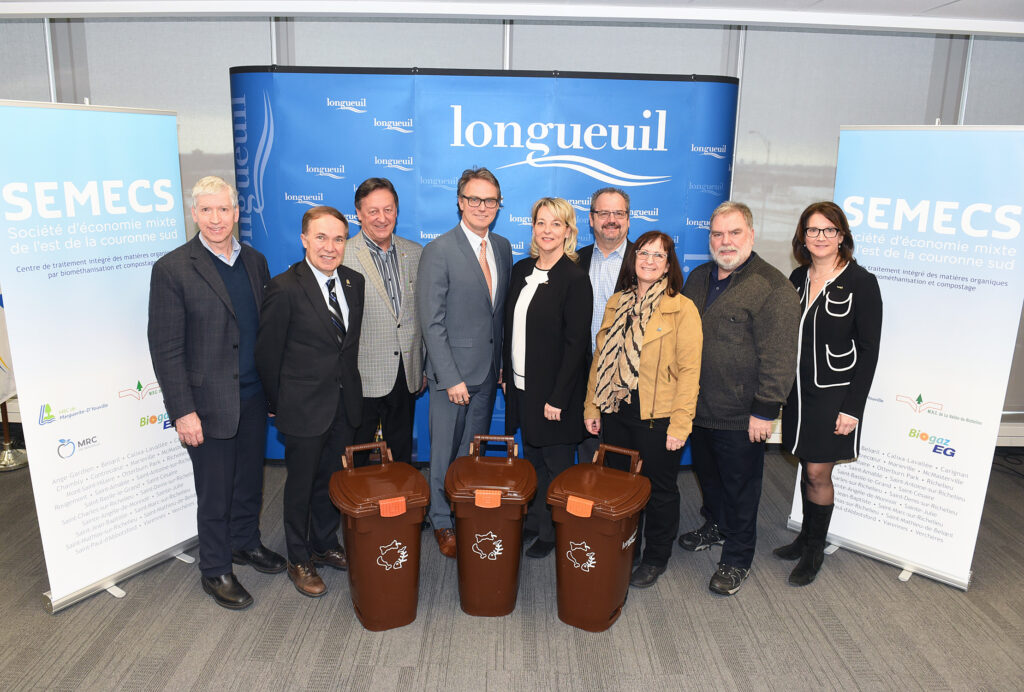 L’agglomération de Longueuil et la SÉMECS concluent une entente pour le traitement des matières organiques à Varennes