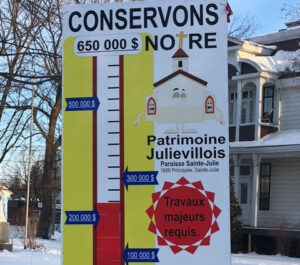 Un don de 50 000$ à la Paroisse Sainte-Julie pour les éparations de l’église