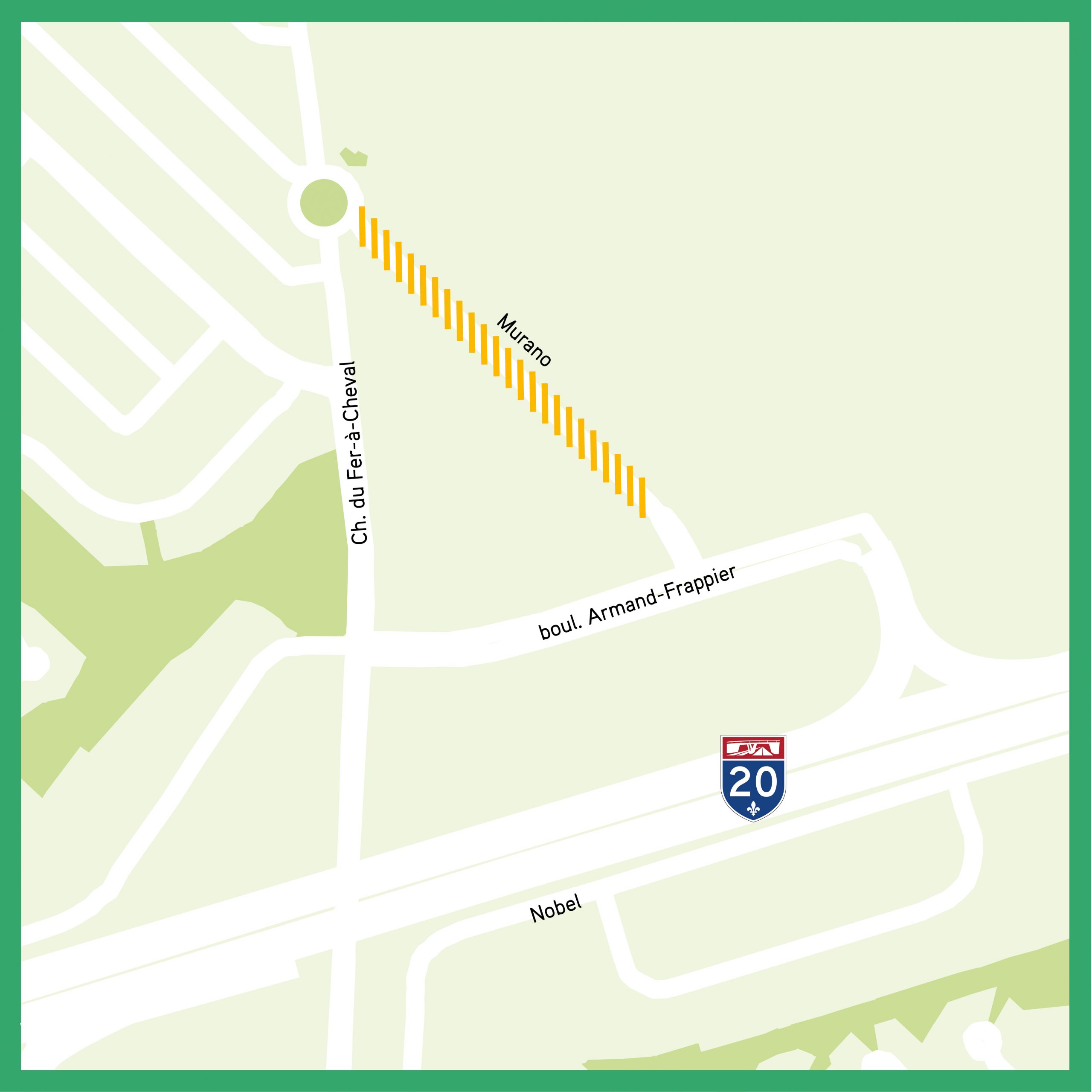 Enfouissement des fils sur la rue de Murano et le chemin du Fer-à-Cheval – La rue de Murano fermée à la circulation à compter du 12 avril