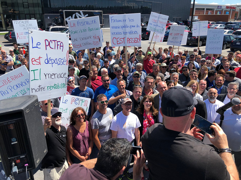 Les agriculteurs de la Montéégie veulent que le gouvernement freine l’augmentation de leur fardeau fiscal