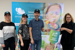 Amisgest reçoit la bannière Entreprise active dans le cadre de la course Jog ma ville