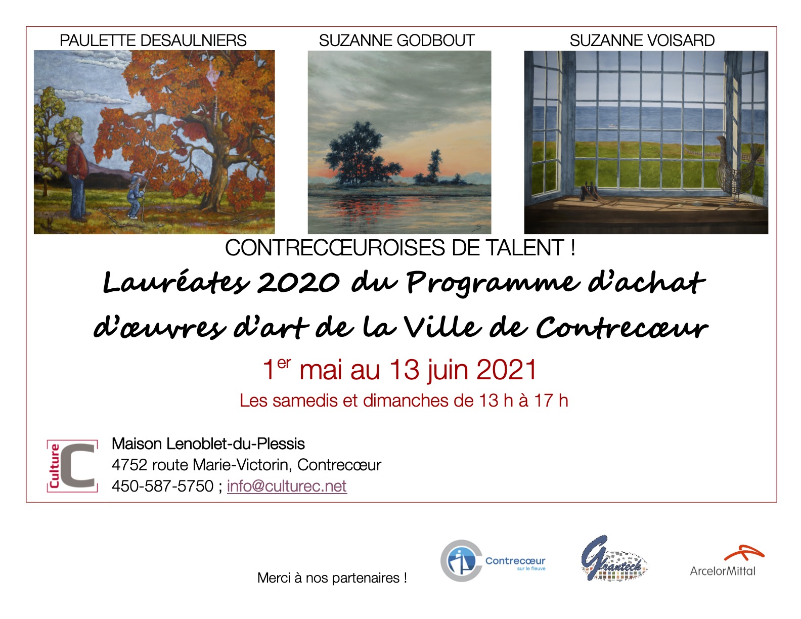 Une exposition pour trois Contrecoeuroises de talent du 1er mai au 13 juin