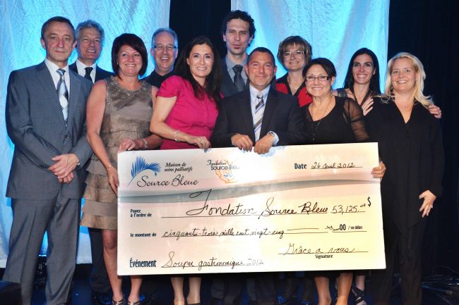 53 125 $ versés à La Maison de soins palliatifs Source Bleue grâce au Souper gastronomique