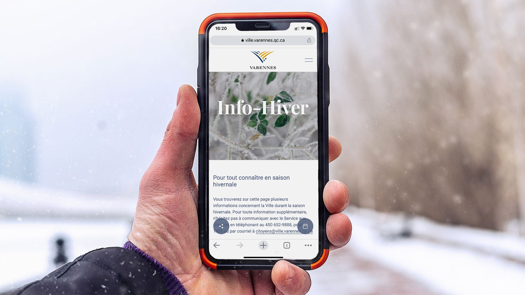 Info-Hiver: pour tout savoir en saison hivernale à Varennes