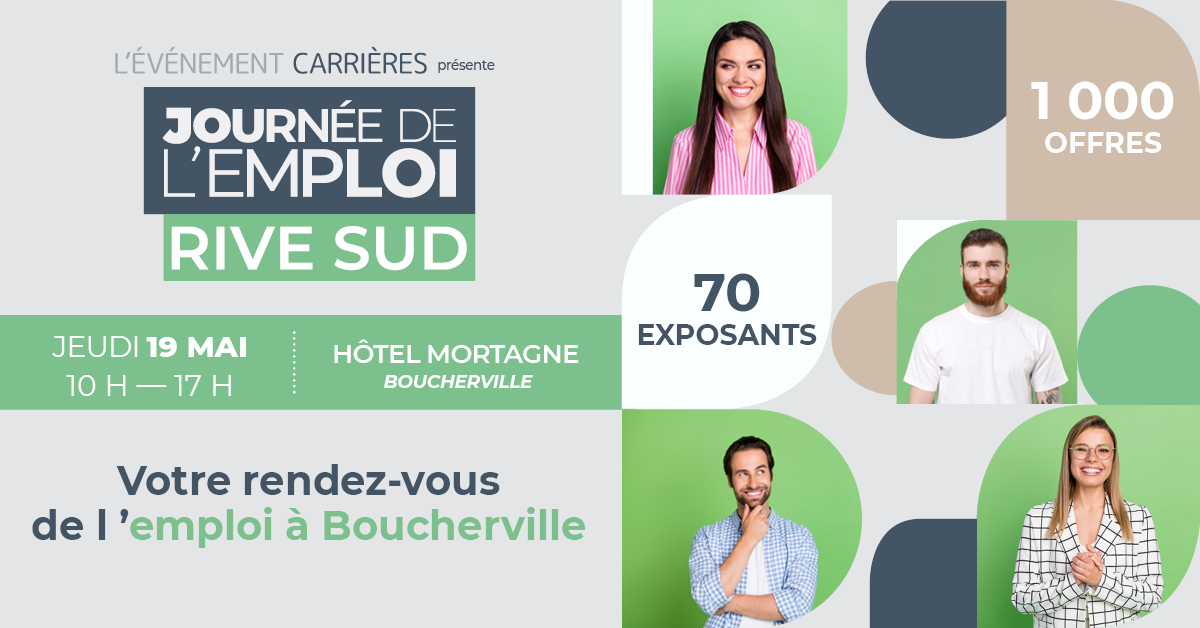 Ne ratez pas l’opportunité de rencontrer  votre futur employeur de la Rive-Sud!