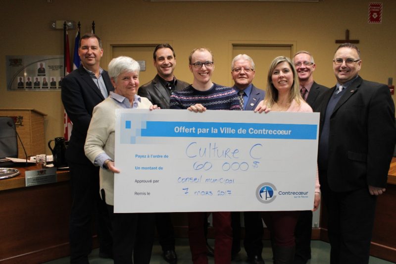 La Ville de Contrecoeur remet un chèque de 60 000 $ à l&rsquo;organisme Culture C