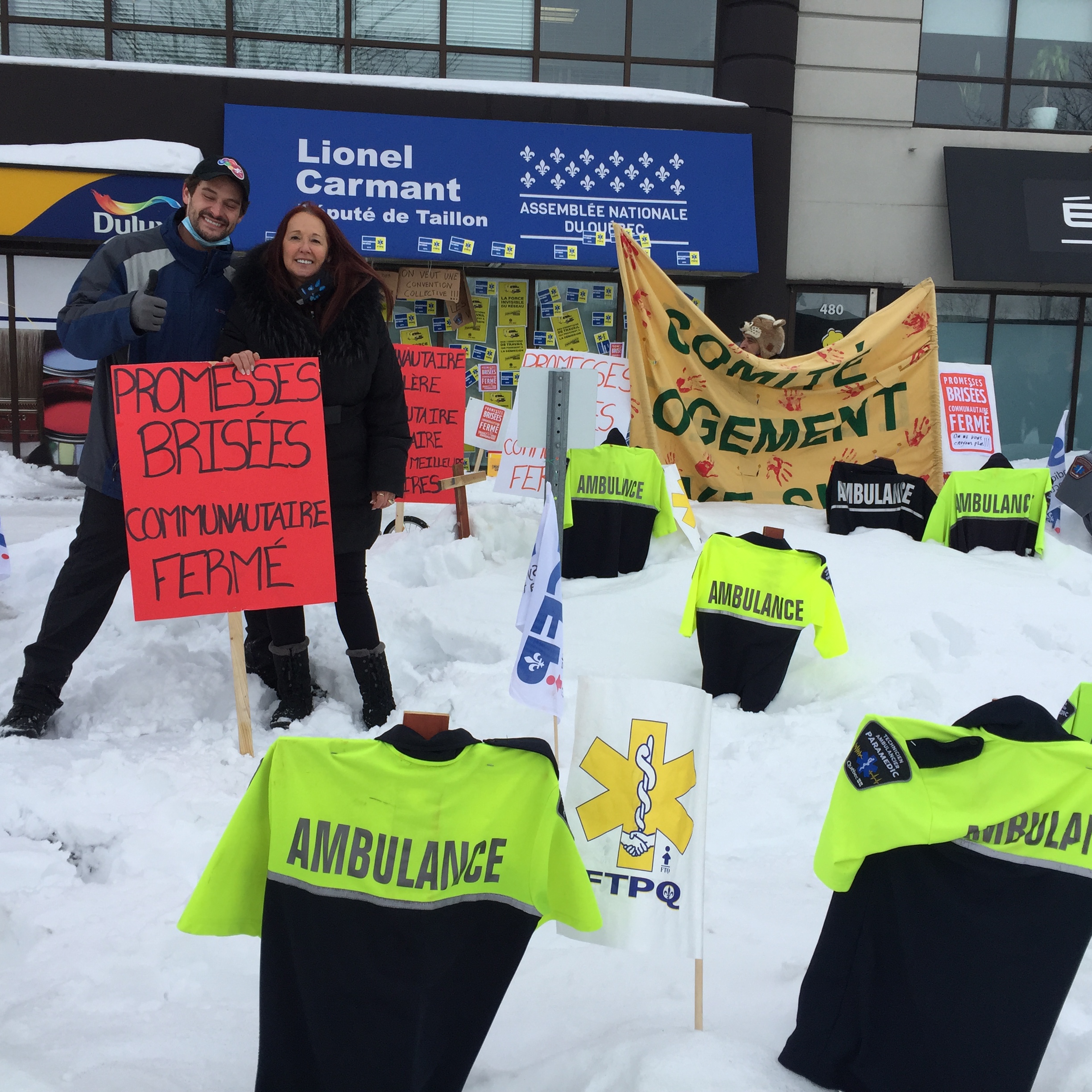 Les organismes communautaires de l’agglomération de Longueuil manifestent pour un meilleur financement