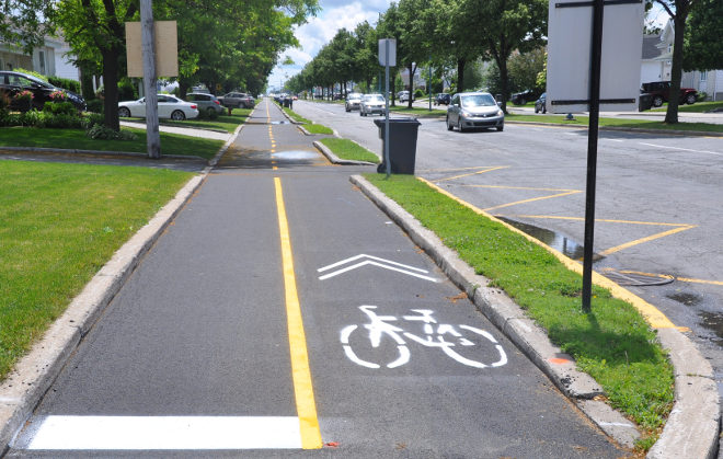 Un projet de piste cyclable unidirectionnelle sur la rue Quevillon à Varennes