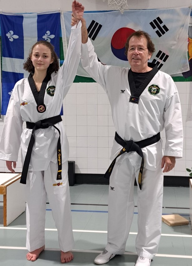 Une nouvelle ceinture noire au club de Taekwondo de Varennes