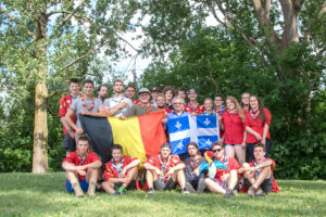 Un groupe scout de Belgique de passage à Boucherville
