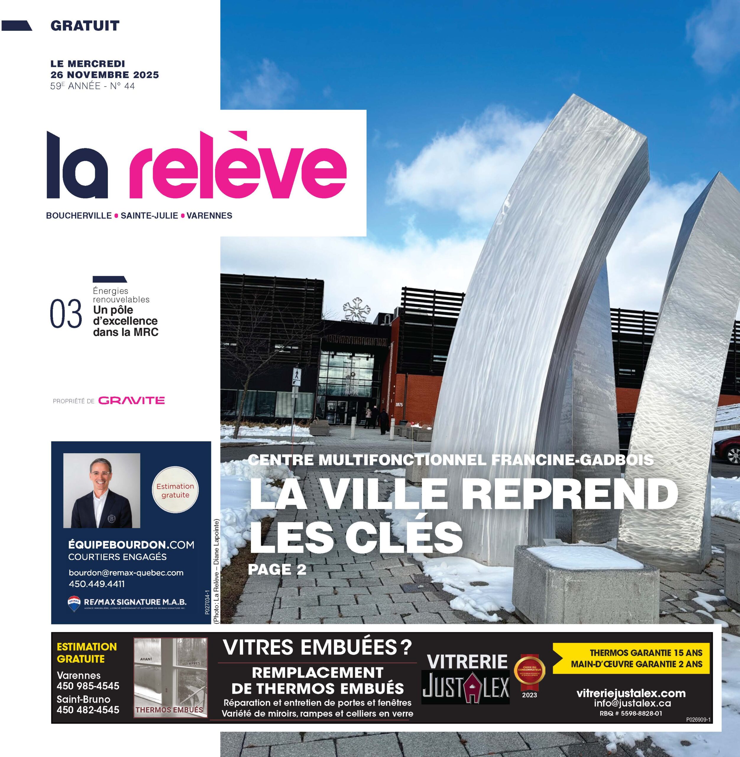 Journal La Relève – 26 novembre 2025