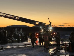 Feu de bâtiment agricole à Sainte-Julie