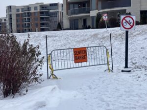 Travaux de forage aux abords du lac Vincent-D’Indy