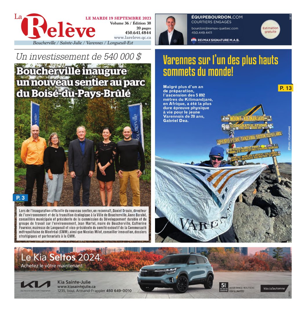 La Relève – 19 septembre 2023