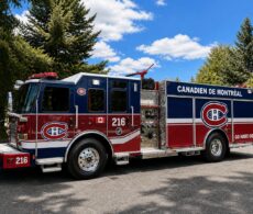 Le camion de pompier à Sainte-Julie… aux couleurs des Canadiens!