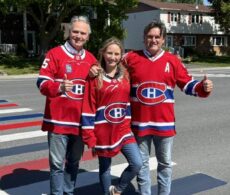 Une traverse bleue-blanc-rouge à Varennes… pour «traverser» les Hurricanes!