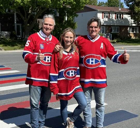 Une traverse bleue-blanc-rouge à Varennes… pour «traverser» les Hurricanes!