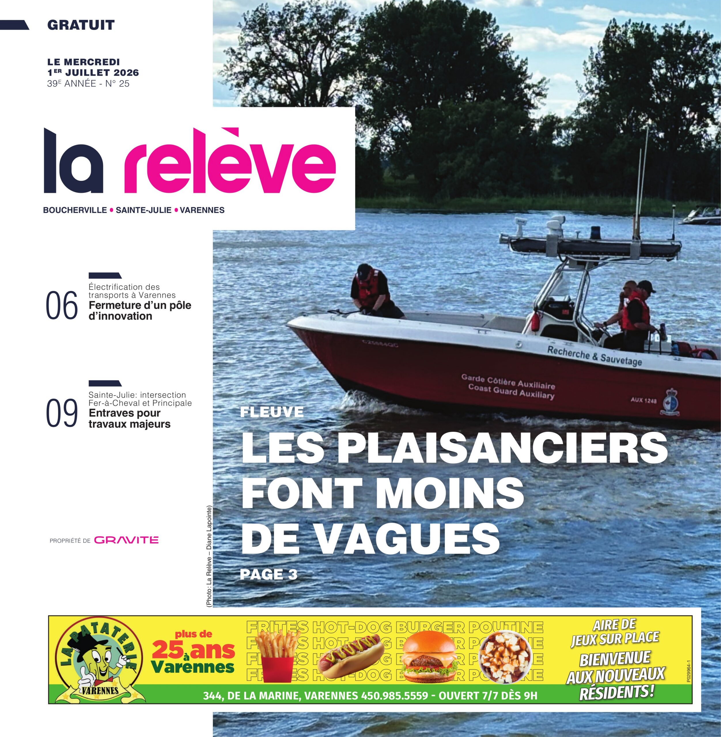 La Relève – 1 juillet 2026