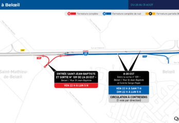 Autoroute 20: une autre fermeture qui aura des impacts sur la circulation