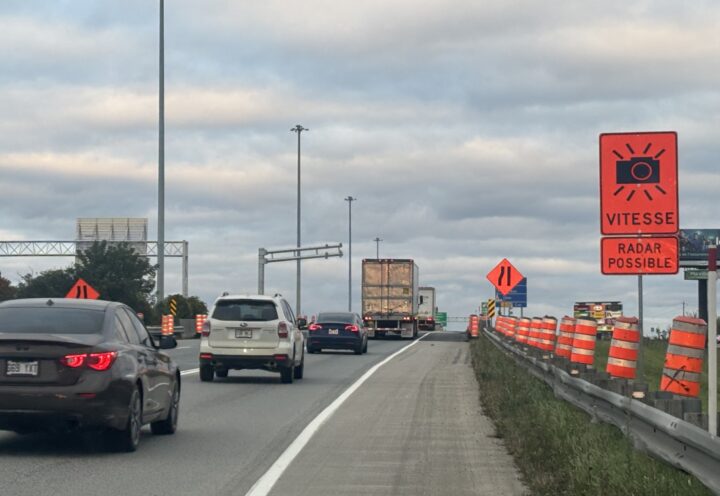 Travaux de réparation à Varennes: un radar photo mobile sur l’autoroute 30