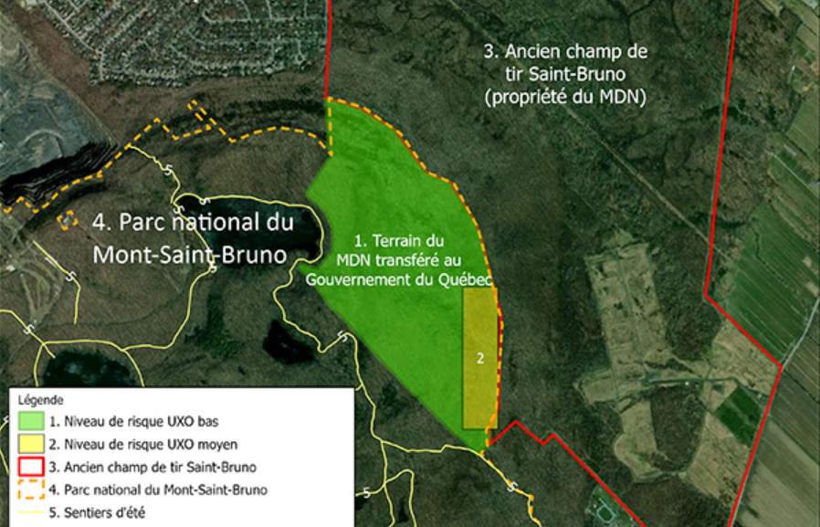 Parc national du Mont-Saint-Bruno: travaux d’enlèvement de munitions