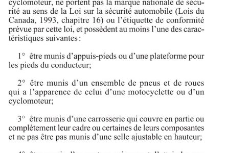 Interdiction des scooters électriques: une question d’équité, dit la SAAQ