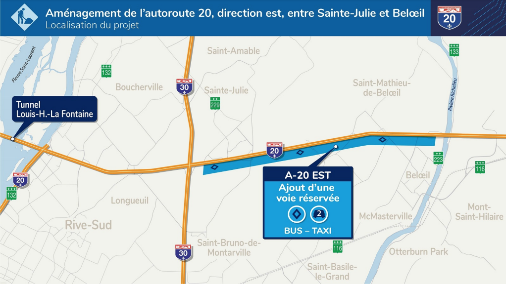 Six chantiers de transport à surveiller cet automne sur la Rive-Sud