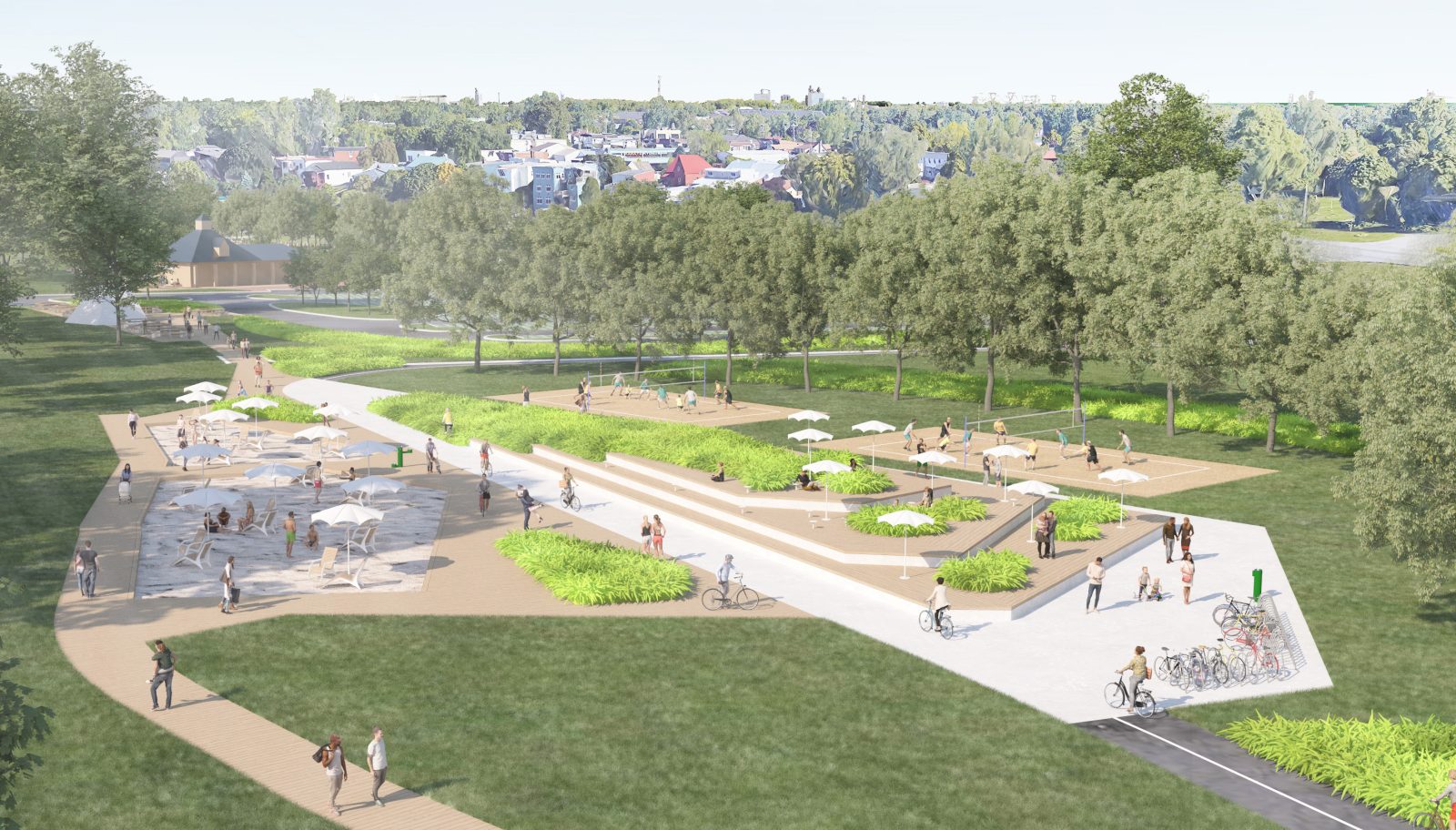 Le futur parc de la Commune à Varennes prend forme