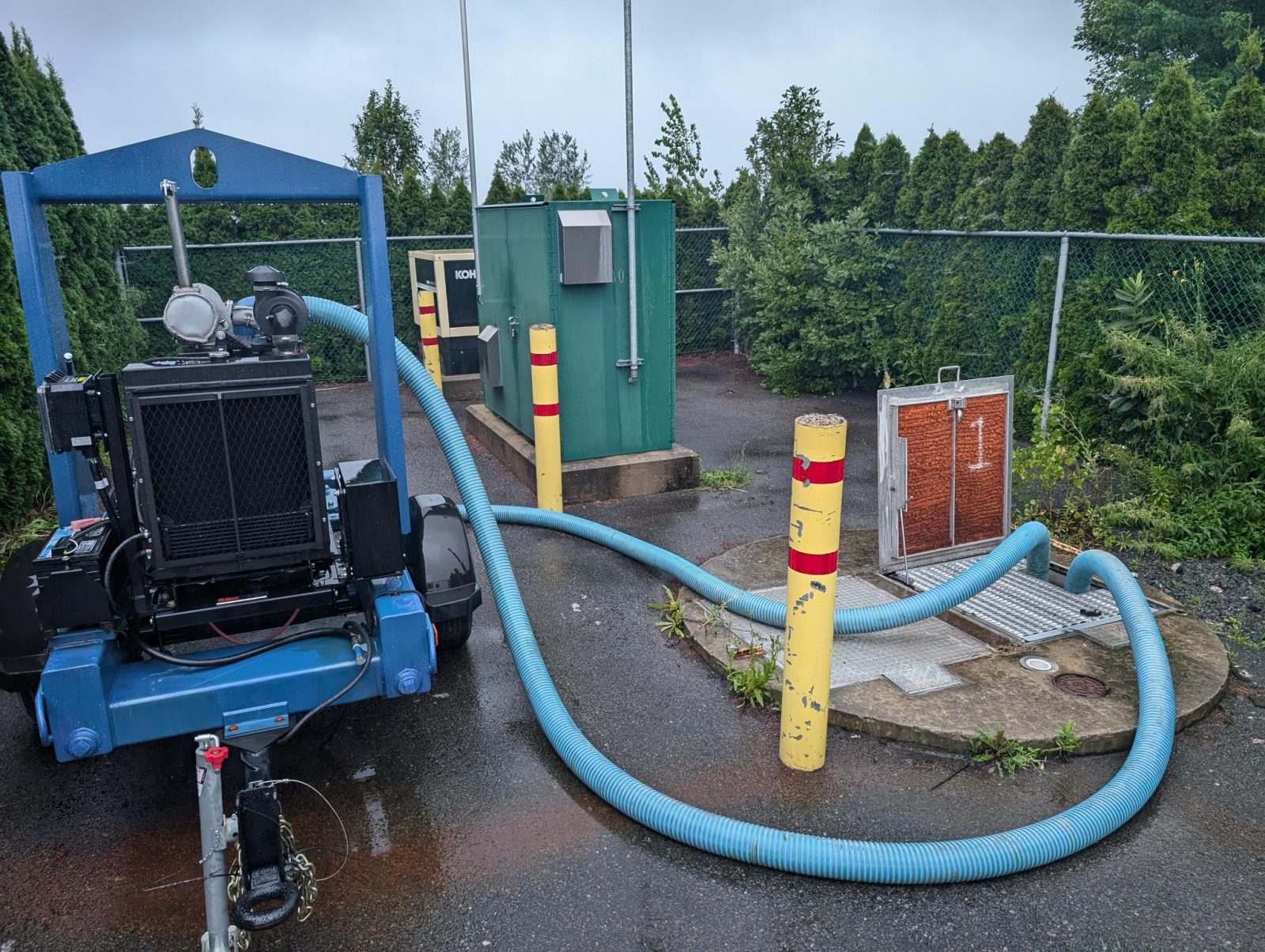 Pluie record à Varennes : pompe supplémentaire et réservoir souterrain à la rescousse